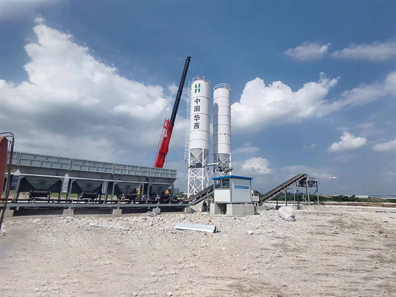 WDJ800型水穩(wěn)拌和站配立式水泥倉(cāng)