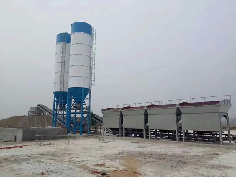 WDJ600型水穩(wěn)拌和站配立式水泥倉(cāng)
