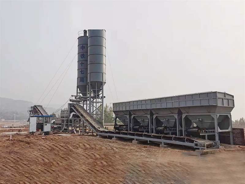 WDJ800型疊加式水穩(wěn)拌合站配立式水泥倉