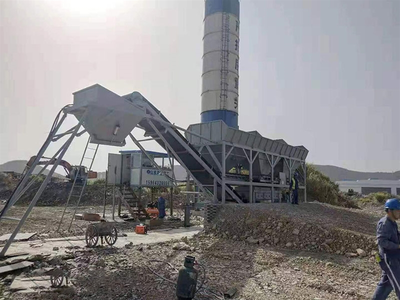 WDJ600型免基礎水穩(wěn)拌合站配立式水泥倉