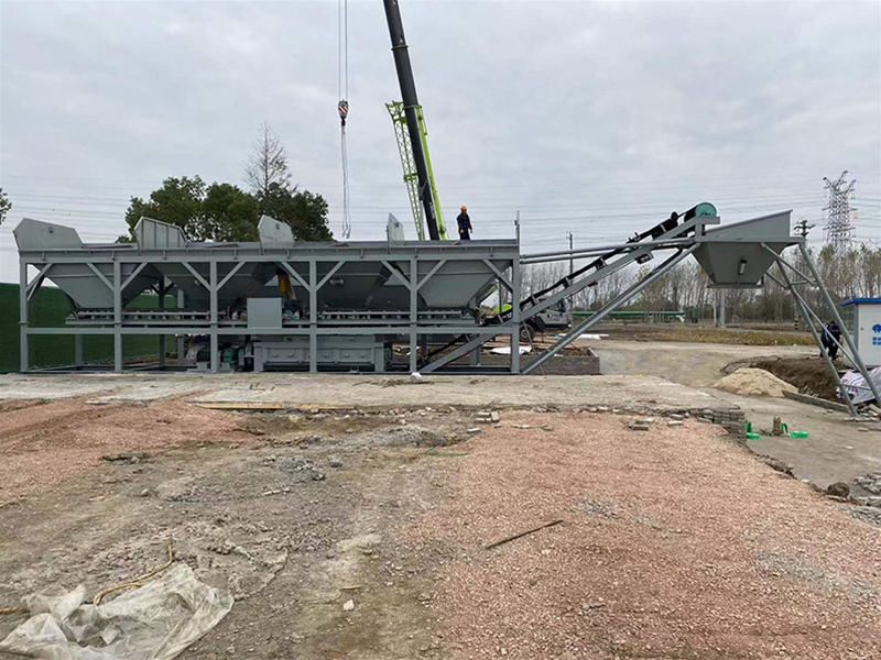 WDJ400型免基礎水穩(wěn)拌合站配臥式水泥倉