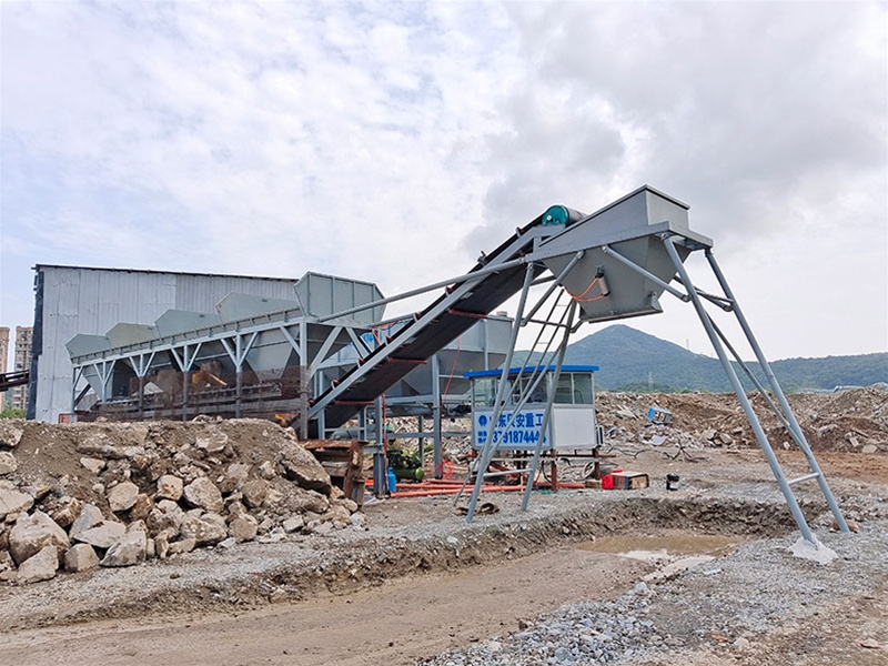 WDJ600型免基礎(chǔ)穩(wěn)定土拌和站配臥式水泥倉